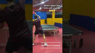 Table Tennis Backhand chopping with Short Pimple Victas Spectol S1 [upl. by Anurb]