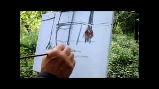 Plein air oil painting demonstration a summer wood [upl. by Meris]