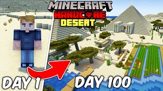 I Survived 100 days in a Desert in Hardcore Minecraft [upl. by Patterson]