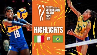 🇮🇹 ITA vs 🇧🇷 BRA  Highlights Phase 2 Womens World Championship 2022 [upl. by Kenon617]