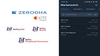 Adding indices Nifty 50 BANKNIFTY  FINNIFTY  to watchlist in Zerodha [upl. by Jarek]