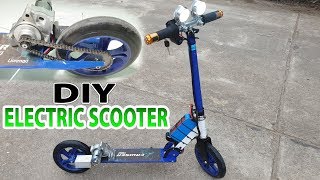 Build A Electric Scooter With Starter Motor Motorcycle and 775 Motor [upl. by Aynosal417]