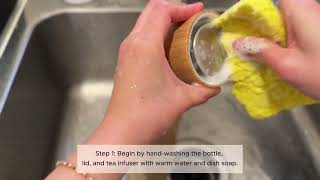 How to clean bamboo stainless steel water bottle to prevent smell [upl. by Petrina813]