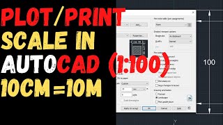 How to Scale Drawing for Plot Print in AutoCAD 110010CM10M [upl. by Anafetse]