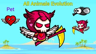 New Valentines Reaper And Pet in Game And All Animals Evolution EvoWorldio [upl. by Aitnom]