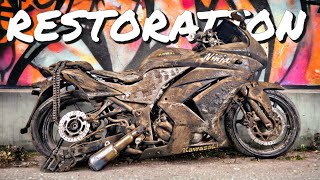 KAWASAKI NINJA 250R Restoration  Restored KAWASAKI TwoStroke Motorcycle  Old Bike Restoration [upl. by Jaynes]