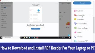 HOW TO DOWNLOAD AND INSTALL PDF READER ON WINDOWS 7810 [upl. by Maharba827]