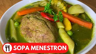 🇵🇪 COMO HACER SOPA MENESTRON PERUANO  RECETA FÁCIL [upl. by Aseena]