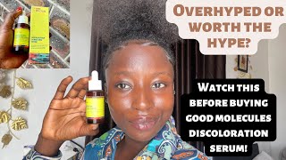 REVIEW OF GOOD MOLECULES DISCOLORATION SERUM HYPERPIGMENTATION TREATMENTskincare skincareproducts [upl. by Tigges612]