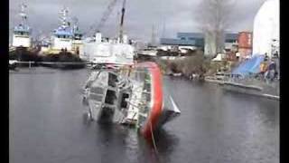 Coast Guard Response Boat SelfRighting Test [upl. by Hoskinson706]