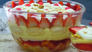 Custard Fruit Trifle from Scratch by Lively Cooking [upl. by Anivlem]