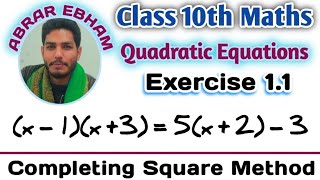 How to solve Quadratic EquationsCompleting Square Methodclass 10th UrduHindi KPK Board [upl. by Roter]