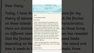 Basic Reading Diary from the Galapagos Islands Grade 1IB Curriculum DRP reads [upl. by Halima]