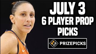 WNBA PRIZEPICKS TODAY  6 BEST PROP PICKS  WEDNESDAY  732024  BEST PROPS  NBA BETTING [upl. by Bobby]