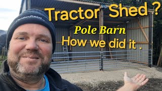 New tractor shed  we built a pole barn Zetors new home Machinery Shed how we did it [upl. by Zoldi]