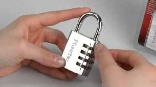 Operating the Master Lock 643DWD Password Combination Lock [upl. by Barmen]