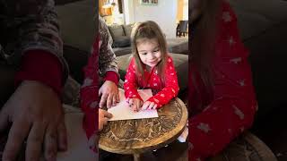 Kennedy reads Santa’s letter in braille Christmas morning [upl. by Navak354]