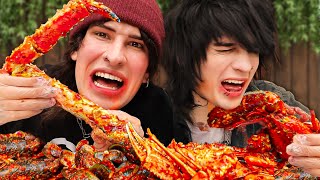 HUGE SEAFOOD BOIL MUKBANG [upl. by Reiners94]