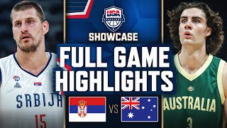 SERBIA vs AUSTRALIA  USAB SHOWCASE  FULL GAME HIGHLIGHTS  July 16 2024 [upl. by Elleirua]