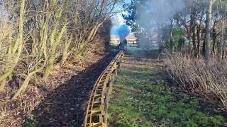 Dan Nemeth driving my 5quot gauge LMS Jubliee locomotive Thunderer at Southport track [upl. by Nimrak]