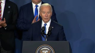 Joe Biden calls Volodymyr Zelensky President Putin at NATO summit [upl. by Antonio]