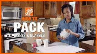 How to Pack Dishes and Glasses  The Home Depot [upl. by Fitzhugh]