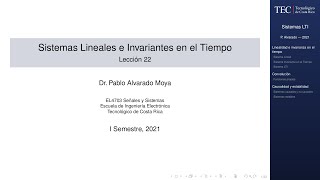 Sistemas Invariantes y Varientes en tiempo Revisión con SympyPython Señales y Sistemas [upl. by Sasnak]