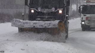 Snow plows clearing the highway in Norway [upl. by Jedidiah]