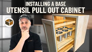 Installing a Base Utensil Pull Out Cabinet  RTA Cabinet Assembly [upl. by Tiffa]