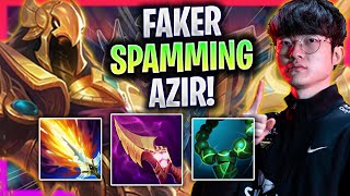 FAKER SPAMMING AZIR IN SOLOQ  T1 Faker Plays Azir Mid vs Orianna  Season 2024 [upl. by Ekeiram]