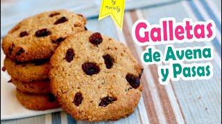 GALLETAS DE AVENA Y PASAS 🍪 RECETA FACIL by Marielly [upl. by Rutger]