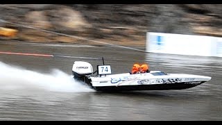 Evinrude Ace Racing finish 2012 Southern 80 Water Ski Race [upl. by Aillicec]