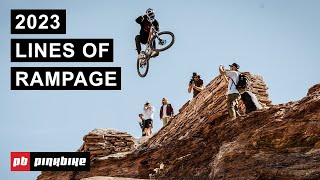 Checking Out All The GNARLY Lines From Red Bull Rampage 2023 [upl. by Nnaylloh]