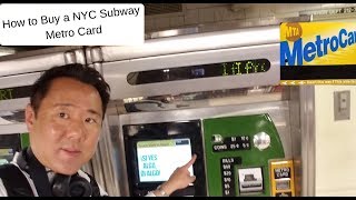 NYC Subway How to buy a Metrocard Step by step with credit card or cash [upl. by Erual]