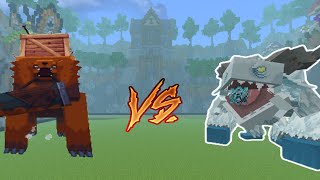 BarbearianBoss expansion vs Frostmaw Mowzies Mobs  Minecraft Mobbattle [upl. by Dorotea]