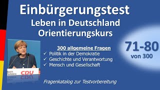 Einbürgerungstest Leben in DeutschlandOrientierungskurs 7180 von 300 [upl. by Alison]