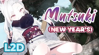 Live2D Mutsuki New Years L2D Memorial Lobby Translation Blue Archive [upl. by Aruon]