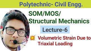 SOMMOSStructural MechanicsLecture6 Volumetric Strain due to Triaxial Loading Ashwini Sharma [upl. by Servetnick]