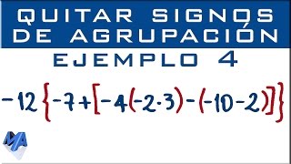 Eliminar signos de agrupación  Ejemplo 4  Suma resta y multiplicación [upl. by Meeka]