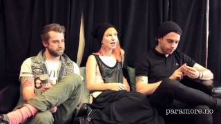 Paramore Norway Interview with Paramore Sentrum Scene 250613 [upl. by Mcnamara]