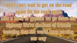 On the Road Again lyrics By Willie Nelson [upl. by Montanez]