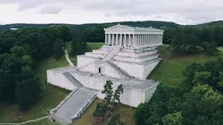 Walhalla  The hall of fame Donaustauf Bavaria Germany [upl. by Ahseena463]