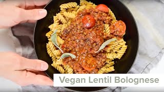 Deliciously Rich Vegan Lentil Bolognese [upl. by Navi]