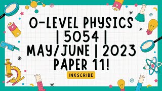 OLevel physics  5054  MayJune  2023  Paper 11 [upl. by Naivatco]