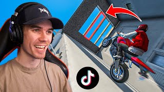 I Tried VIRAL TikTok STUNTS In GTA 5 [upl. by Nyladam]