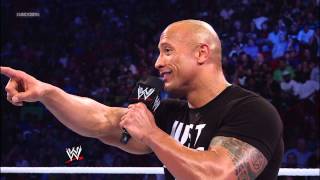 The Rock gets into a battle of wits with Team Rhodes Scholars SmackDown Jan 11 2013 [upl. by Duarte368]