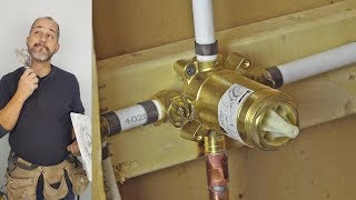 DIY How To Install Copper To Pex Shower and Bath Plumbing [upl. by Ingeberg]