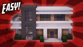 Minecraft Modern House Tutorial Easy StepbyStep Build [upl. by Ahsiekar]