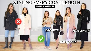 How to style different lengths of coats if you are short like me [upl. by Weisbart529]