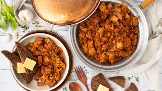 Hearty Bigos Polish Hunters Stew Recipe [upl. by Heilner719]